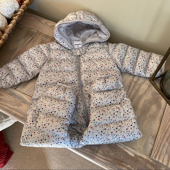 Mini Balabala Gray Floral Baby Snowsuit☃️ - Picture 16 of 16
